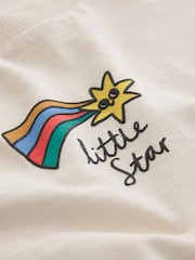 Cream Little Star Long Sleeve Small Graphic Printed T-Shirt (3mths-7yrs) - Image 4 of 4