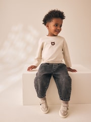Neutral mit Bärendesign - Long Sleeve Small Graphic Printed T-Shirt (3mths-7yrs) - Bild 2 von 8