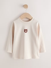 Neutral mit Bärendesign - Long Sleeve Small Graphic Printed T-Shirt (3mths-7yrs) - Bild 5 von 8