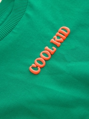 Bright Green Cool Kid Slogan Long Sleeve Small Graphic Printed T-Shirt (3mths-7yrs) - Image 7 of 8