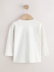 White Alphabet - Long Sleeve Graphic T-Shirt (3mths-7yrs) - תמונה 6 מתוך 8