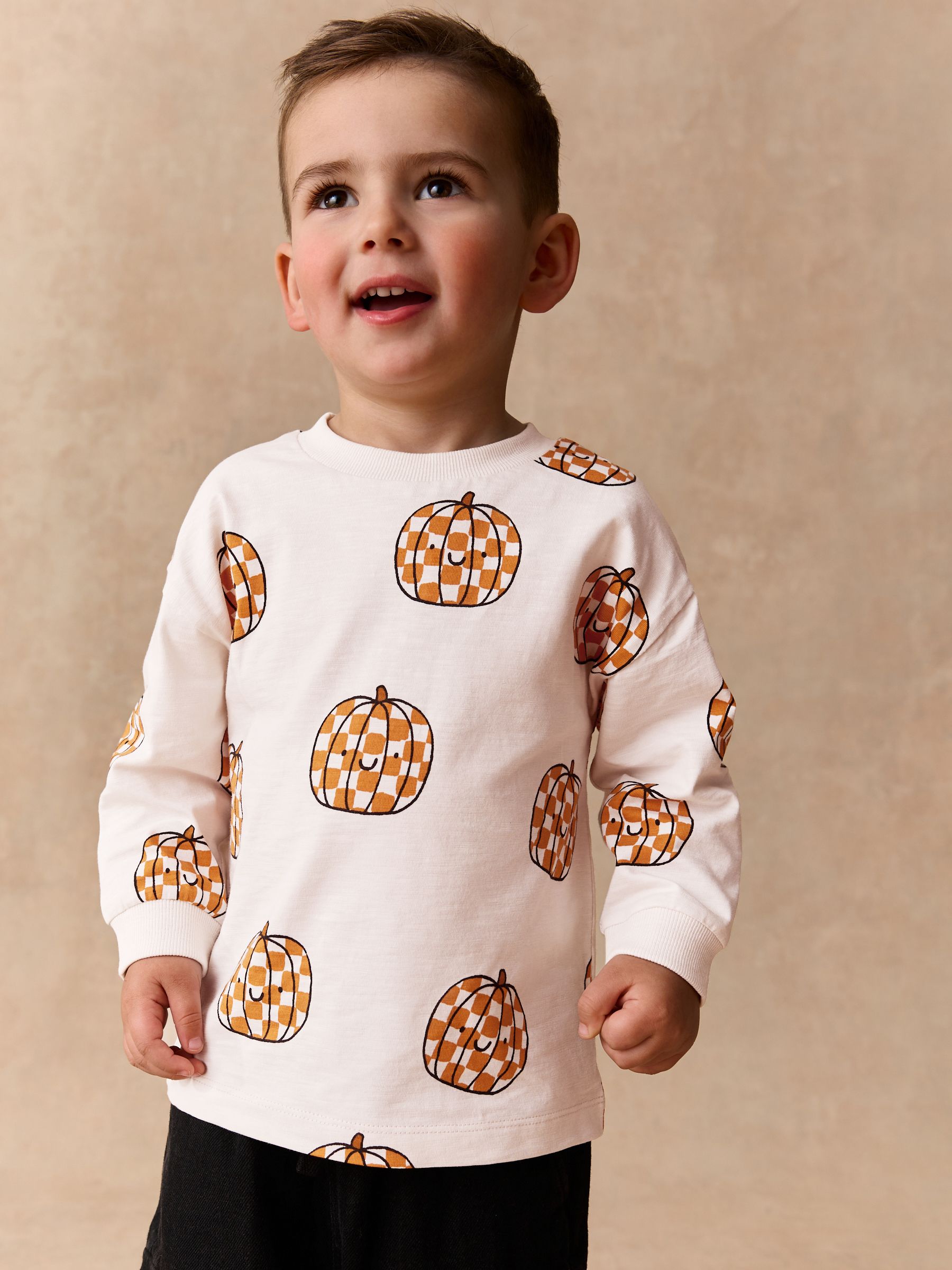 Next：日本 Cream Checkerboard Pumpkin - ハロウィン 長袖Tシャツ（3