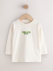 Cream Graffiti Cherub - 長袖圖案 T 恤（3 個月–7 歲） - 圖片 5，共 8