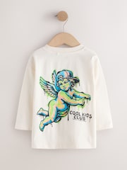 Cream Graffiti Cherub - 長袖圖案 T 恤（3 個月–7 歲） - 圖片 6，共 8