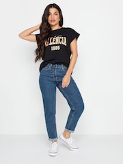 PixieGirl Petite Blie BLACK MOM JEAN - Image 1 of 5
