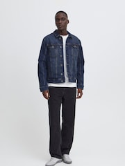 Blend Blue Dark Wash Stretch Denim Jacket - Image 3 of 5