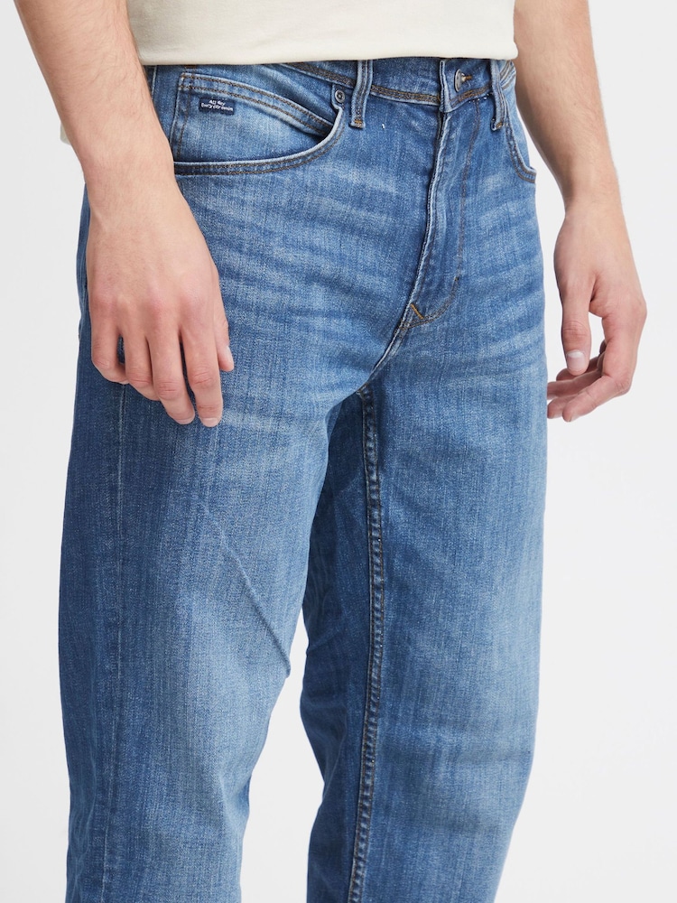 Blend Blue Straight Stretch Mid Denim Jeans - Image 2 of 3 Blend Blue Straight Stretch Mid Denim Jeans - Image 2 of 3