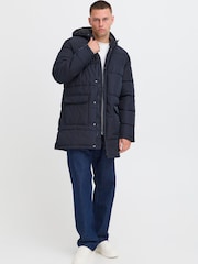 Blend Blue Longline Puffer Coat - Image 3 of 5