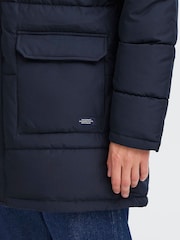 Blend Blue Longline Puffer Coat - Image 4 of 5