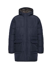 Blend Blue Longline Puffer Coat - Image 5 of 5