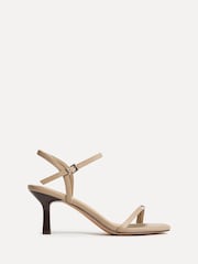 Linzi Natural Amira Heeled Sandals With Toe Ring Detail - Image 2 of 5