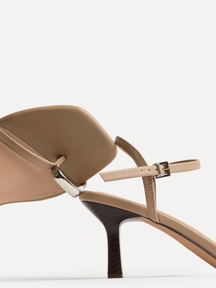 Linzi Natural Amira Heeled Sandals With Toe Ring Detail - Image 5 of 5 Linzi Natural Amira Heeled Sandals With Toe Ring Detail - Image 5 of 5