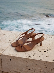 Linzi Brown Myth Toe Post Heel Sandals - Image 2 of 6