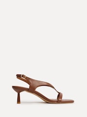 Linzi Brown Myth Toe Post Heel Sandals - Image 3 of 6