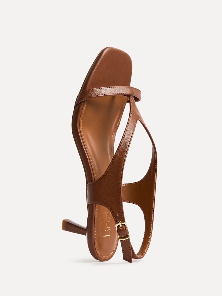 Linzi Brown Myth Toe Post Heel Sandals - Image 6 of 6