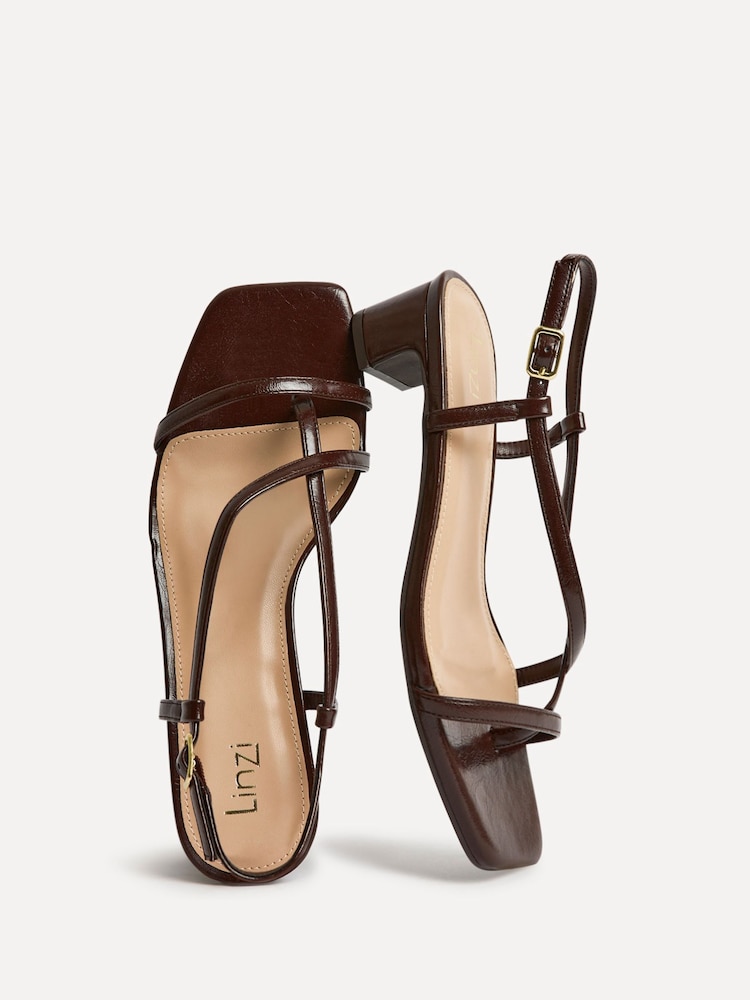 Linzi Brown Arden Strappy Block Heeled Sandals - Image 5 of 5