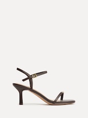 Linzi Brown Amira Heeled Sandals With Toe Ring Detail - Image 2 of 5