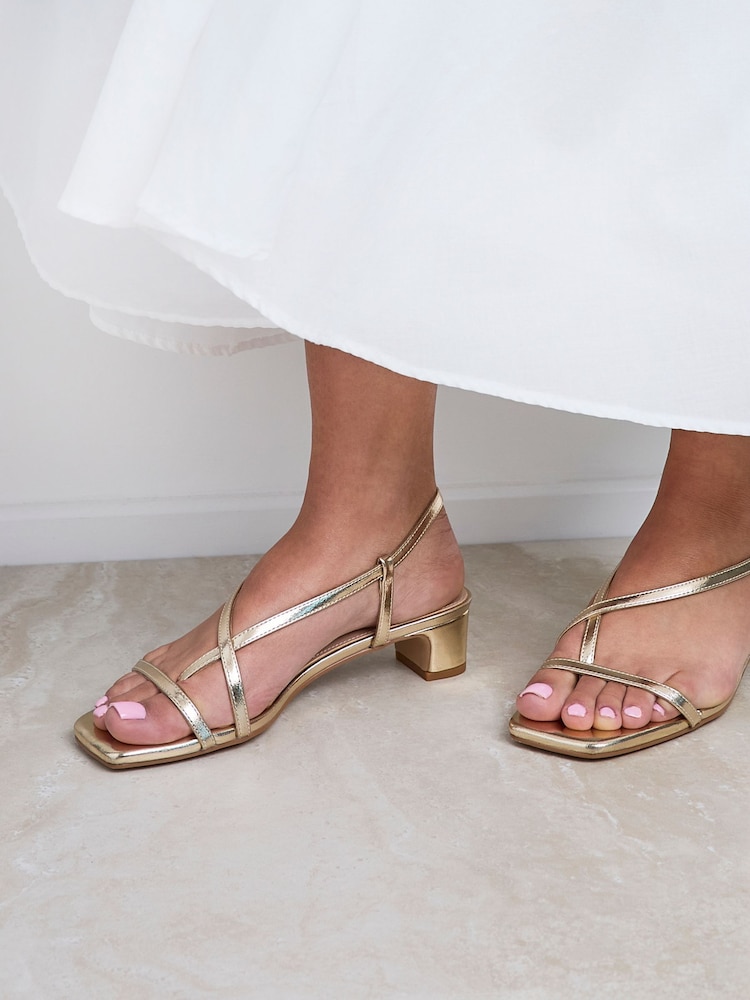 Linzi Gold Arden Strappy Block Heeled Sandals - Image 6 of 6