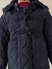 Navy Shower Resistant Corduroy Collar Duffle Coat (4-13yrs) - Image 5 of 10