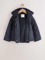 Navy Shower Resistant Corduroy Collar Duffle Coat (4-13yrs) - Image 7 of 10