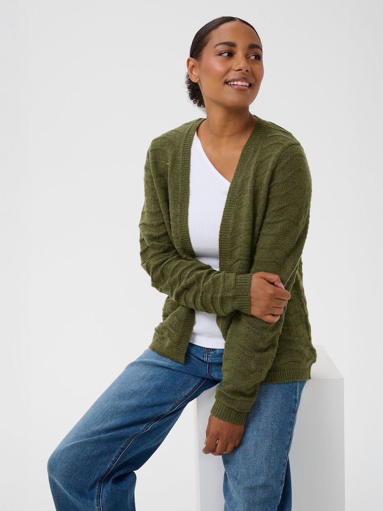 Kaffe Green KAemria Soft Knit Cardigan - Image 2 of 6 Kaffe Green KAemria Soft Knit Cardigan - Image 2 of 6