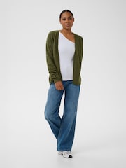 Kaffe Green KAemria Soft Knit Cardigan - Image 3 of 6
