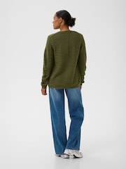 Kaffe Green KAemria Soft Knit Cardigan - Image 4 of 6