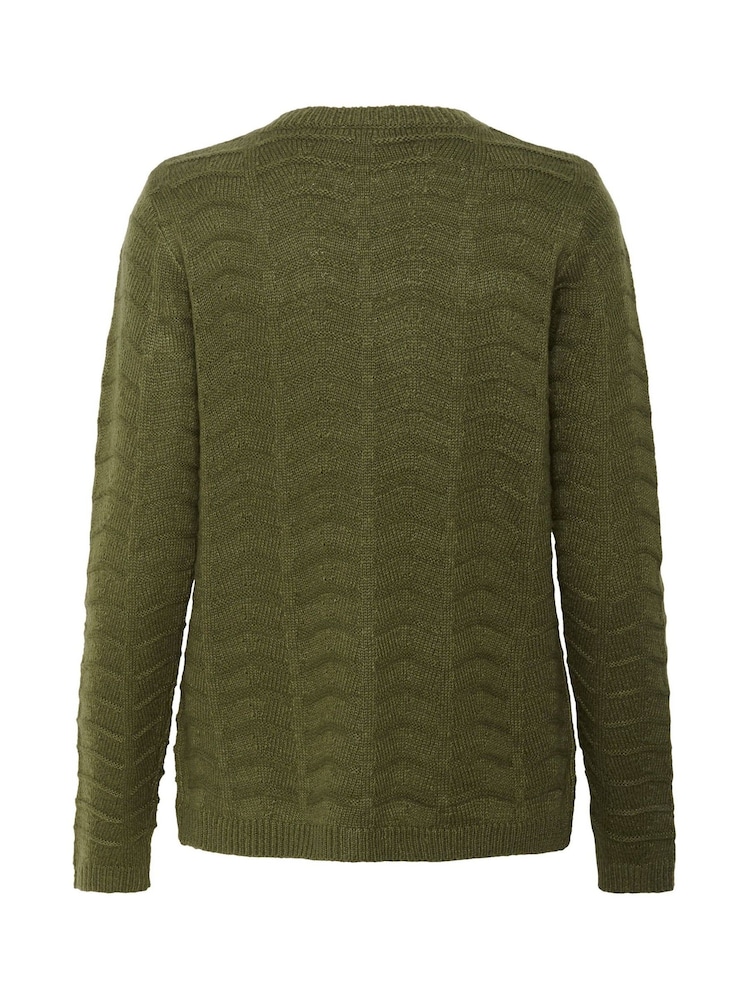 Kaffe Green KAemria Soft Knit Cardigan - Image 6 of 6