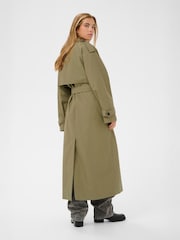 Kaffe Green Elegant Trench Coat - Image 4 of 7