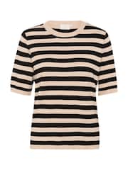 Kaffe Black KAlizza Striped Knit Soft Stripes Jumper - Image 5 of 6