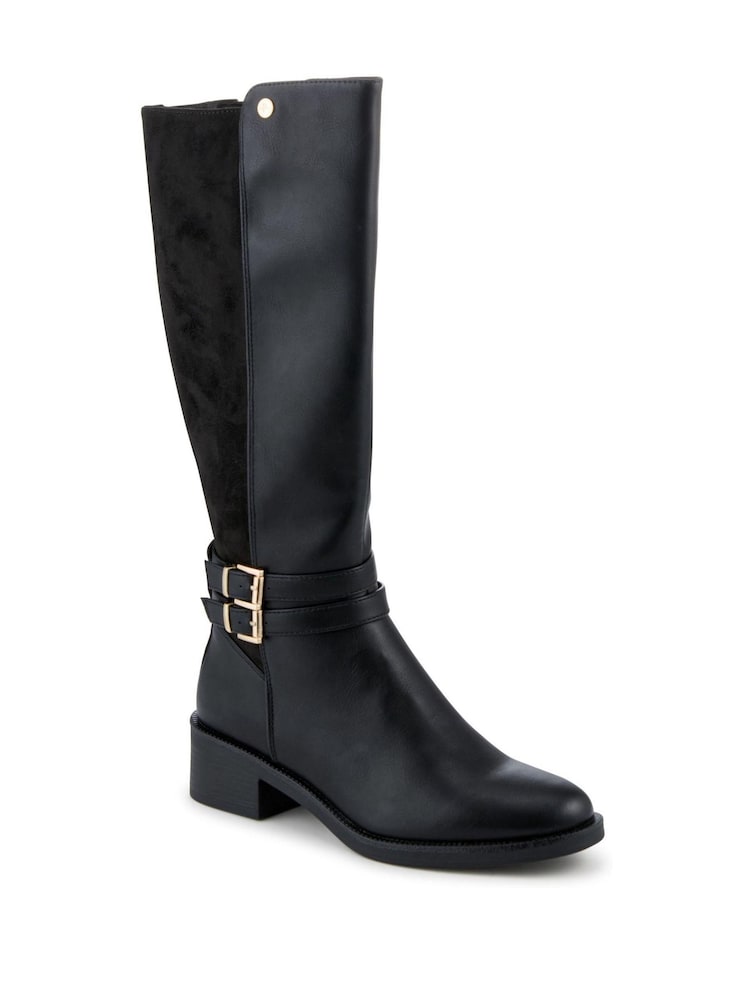 Pavers Black Ladies Smart Long Boots - Image 2 of 5