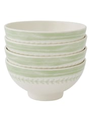 Portmeirion Set of 4 Green Botanic Garden Sketchbook Small Bowls Bowls - Image 1 of 5