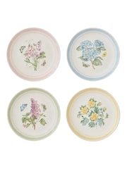 Portmeirion Set of 4 White Botanic Garden Sketchbook Dinner Plates - Image 1 of 11