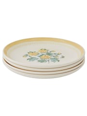 Portmeirion Set of 4 Yellow Botanic Garden Sketch book Dinner Plates - Image 4 of 6
