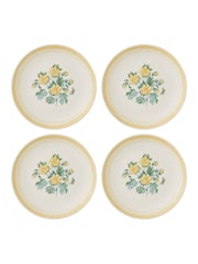 Portmeirion Set of 4 Yellow Botanic Garden Sketch book Dinner Plates - Image 5 of 6