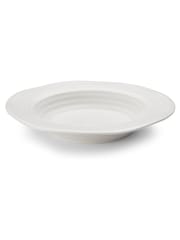 Sophie Conran Set of 4 White Porcelain Rimmed Soup Plates - Image 2 of 4