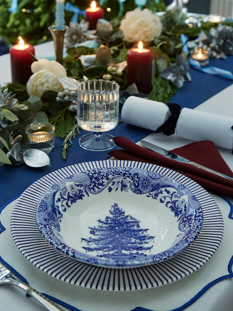Spode Set of 4 Blue Italian Christmas Bowls - Image 2 of 8