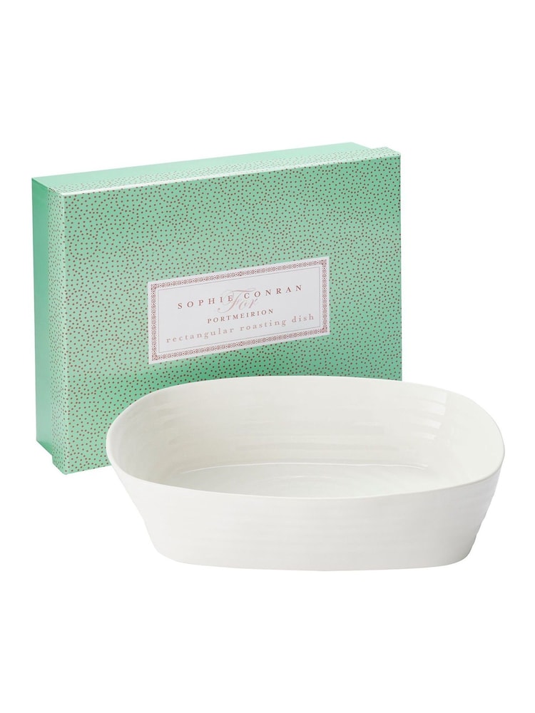 Sophie Conran White Porcelain Rectangular Roasting Dish - Image 1 of 6 Sophie Conran White Porcelain Rectangular Roasting Dish - Image 1 of 6