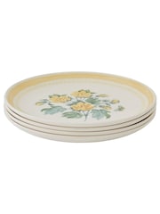 Portmeirion Set of 4 Yellow Botanic Garden Sketchbook Salad Plates - Image 3 of 4
