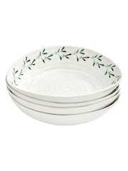 Sophie Conran White Mistletoe Pasta Bowls Set of 4 - Image 1 of 5