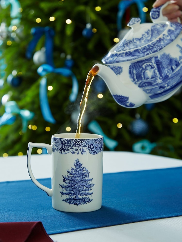 Spode Set of 4 Blue Italian Christmas Mugs - Image 2 of 8