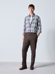 Rust Brown N.Premium Regular Fit Smart Brushed Cotton Trousers - Image 2 of 6