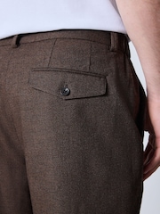 Rust Brown N.Premium Regular Fit Smart Brushed Cotton Trousers - Image 5 of 6