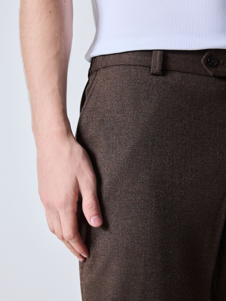 Rust Brown N.Premium Regular Fit Smart Brushed Cotton Trousers - Image 6 of 6