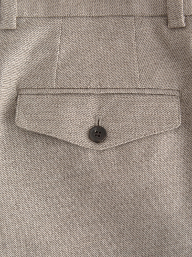 Cream N.Premium Regular Fit Smart Brushed Cotton Trousers - Image 10 of 10