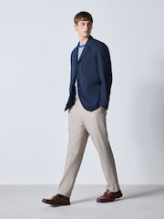 Cream N.Premium Regular Fit Smart Brushed Cotton Trousers - Image 4 of 10
