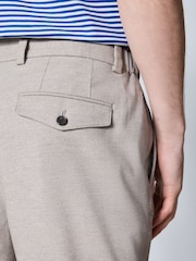 Cream N.Premium Regular Fit Smart Brushed Cotton Trousers - Image 6 of 10