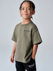 كاكي أخضر - تيشِرت برقبة مستديرة تلبيس واسع للصغار Underground من smALLSAINTS - صورة 5 من 11