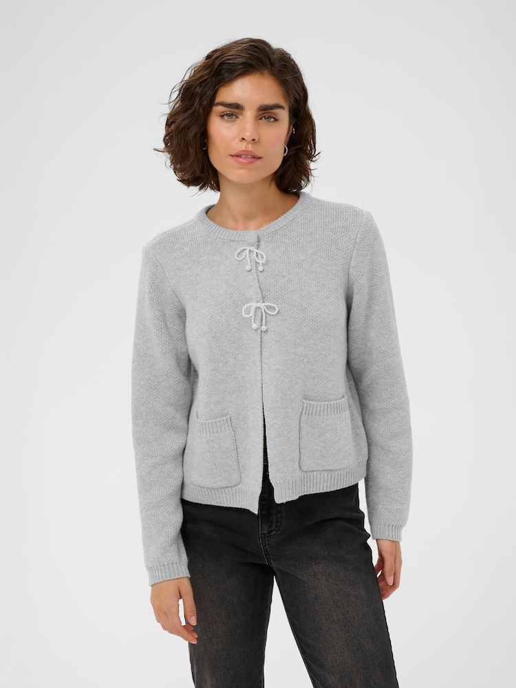 Kaffe Grey Stylish KAbowie Cardigan - Image 1 of 6