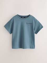 smALLSAINTS Mid Blue Younger Oversized Underground Crew Neck T-Shirt - Image 1 of 5